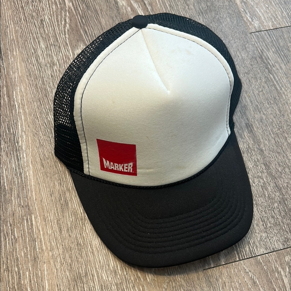 Marker Black and White Trucker Hat